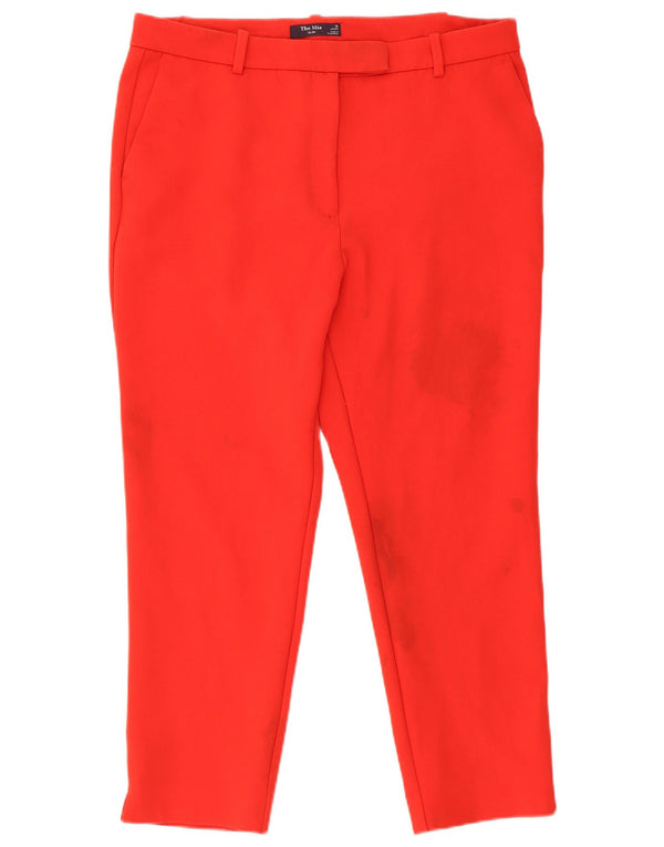 Marks & Spencer Damen Tapered Cropped-Hose UK 16 Large W34 L26 Rot