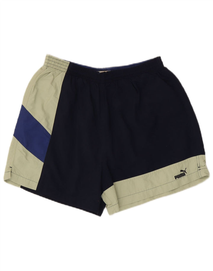 PUMA Herren Sport Shorts XL Marineblau Farbblock