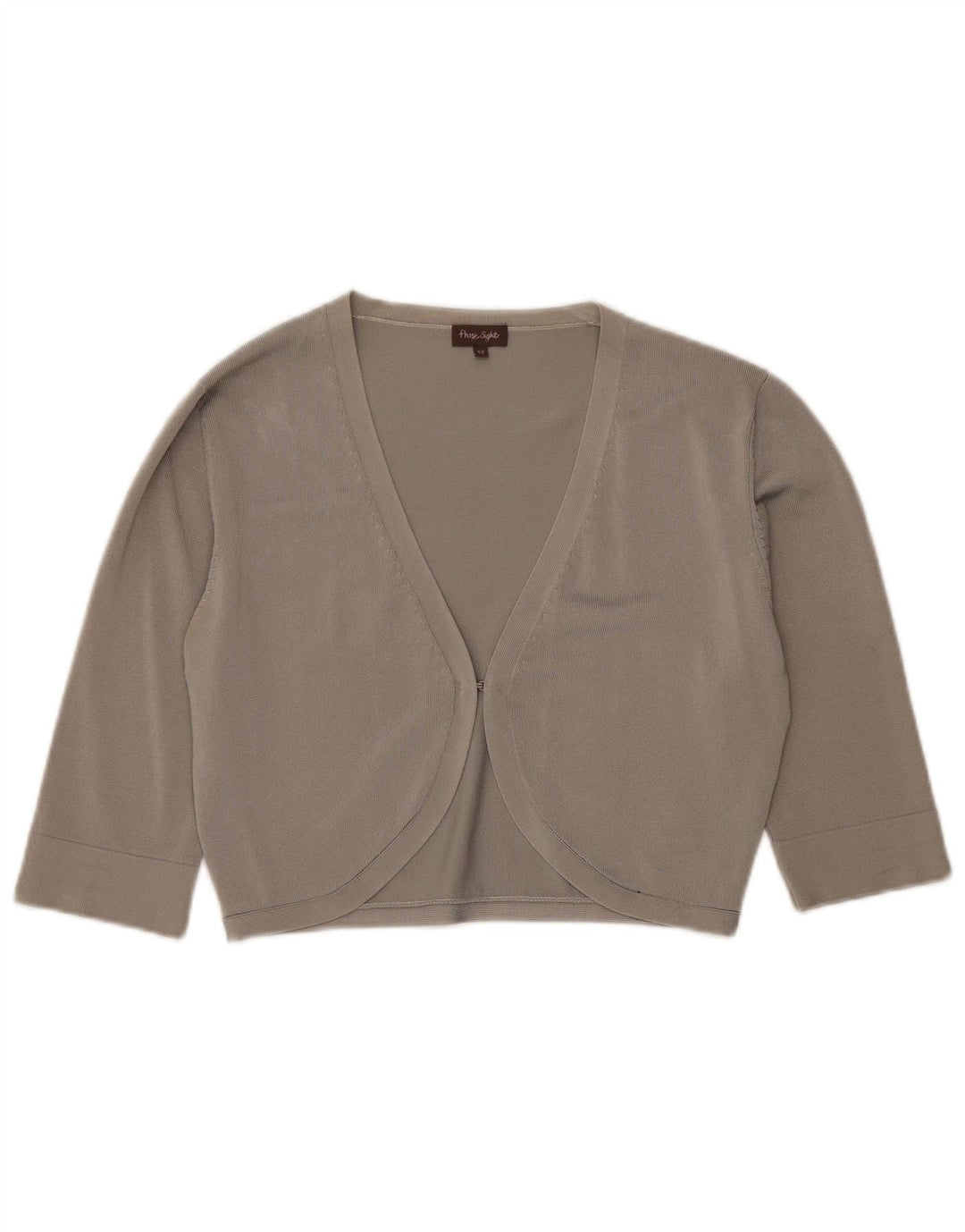 PHASE EIGHT Damen Crop 3/4-Ärmel-Cardigan-Pullover UK 12 Mittelgrau