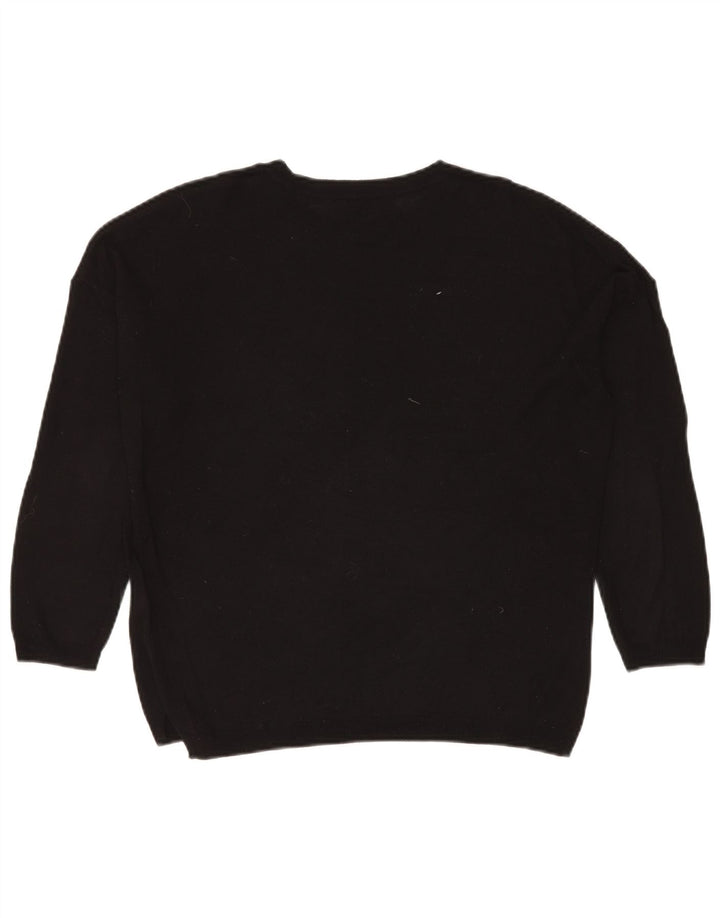 Marks & Spencer Damen-Pullover mit Rundhalsausschnitt, Gr. 14, mittelschwarz