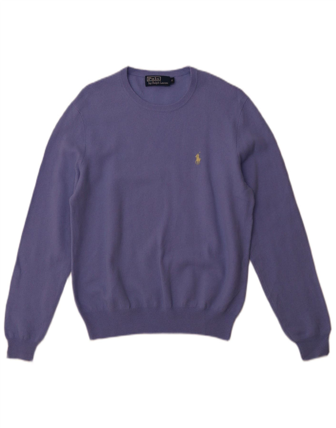 POLO RALPH LAUREN Herren-Pullover mit Rundhalsausschnitt, klein, violette Merinowolle