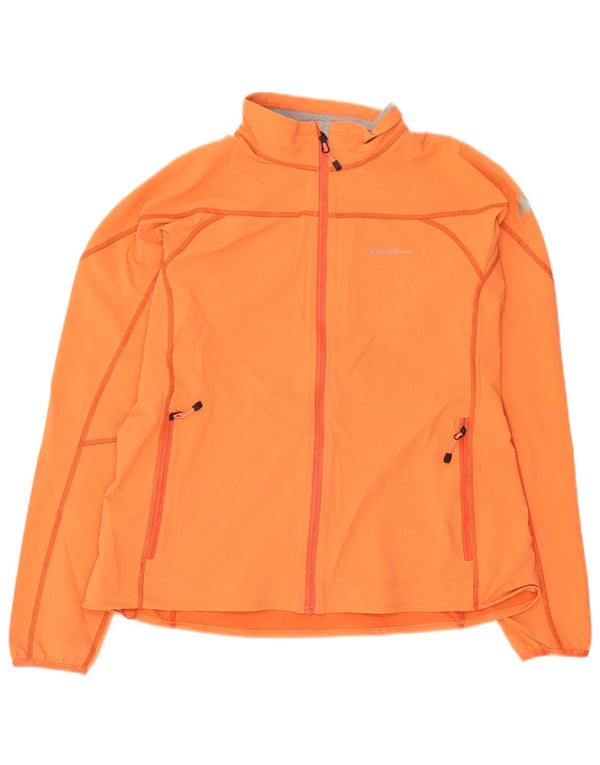 Eddie Bauer Damen Trainingsanzug Top Jacke UK 18 XL Orange Nylon