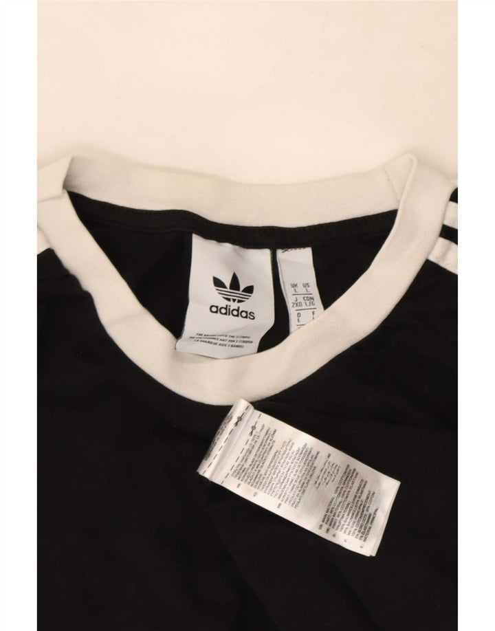 Adidas Herren Top Langarm Large Schwarz Baumwolle