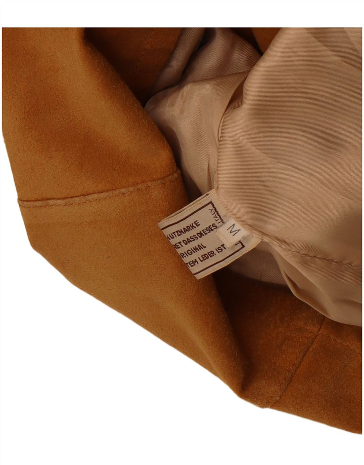 Vintage Damen Wildlederjacke UK 14 Mittelbraunes Leder