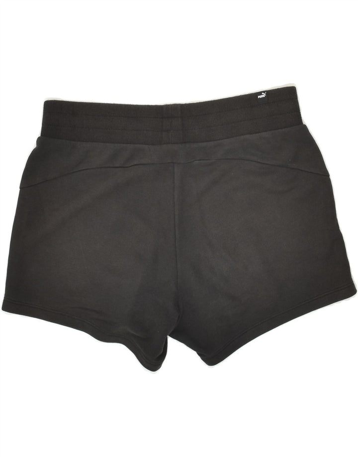PUMA Womens Sport Shorts UK 14 Large Black Polyester | Vintage Puma | Thrift | Second-Hand Puma | Used Clothing | Messina Hembry 