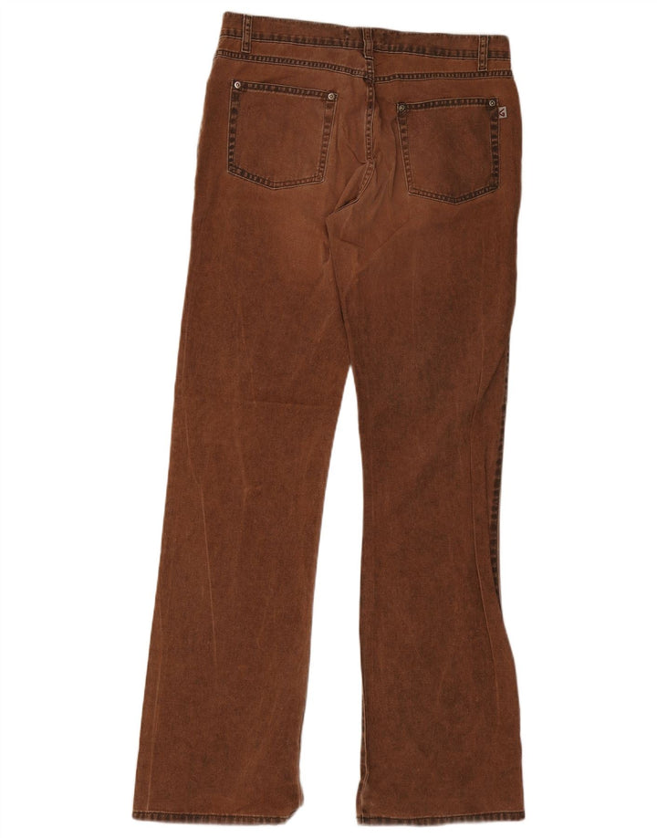 VINTAGE Damen Bootcut Jeans W32 L32 Braun