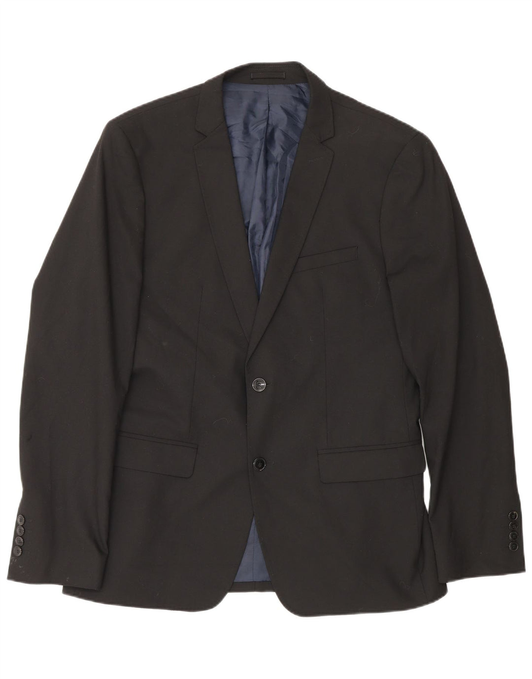 Zara Herren-Blazer mit 2 Knöpfen, EU 50, mittelschwarz, Polyester