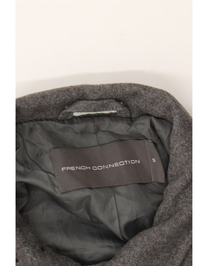 French Connection Herren Pea Coat UK 36 Small Graue Wolle
