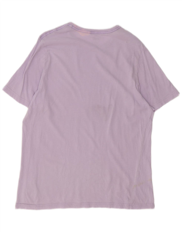 Puma Herren T-Shirt Top Large Lila Baumwolle