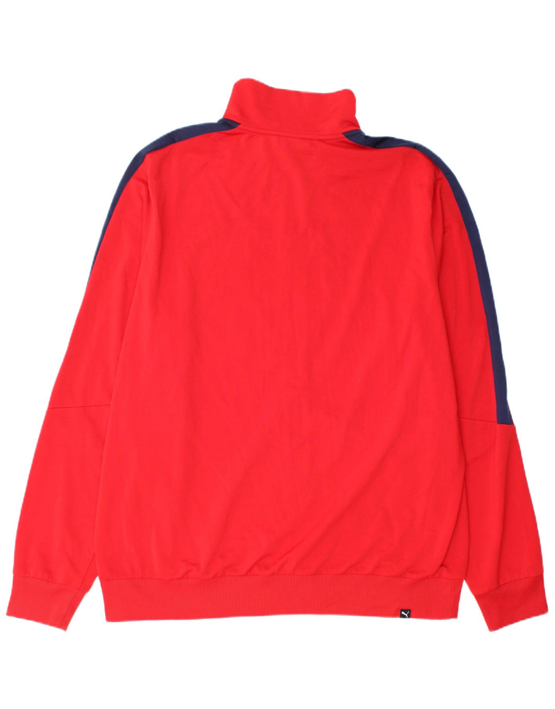 Puma Herren-Trainingsanzug-Top-Jacke XL, rotes Farbblock-Polyester