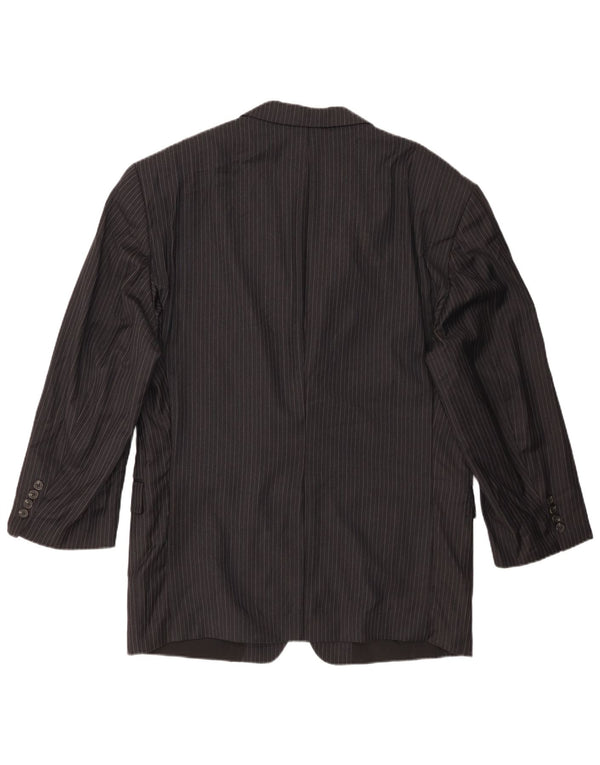 Ralph Lauren Herren-Blazer mit 2 Knöpfen, UK 42, XL, schwarze Nadelstreifenwolle