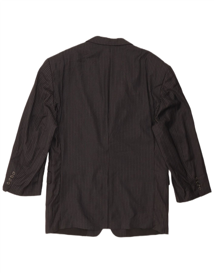 Ralph Lauren Herren-Blazer mit 2 Knöpfen, UK 42, XL, schwarze Nadelstreifenwolle