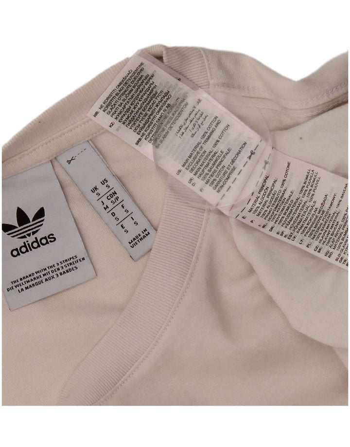 Adidas Herren Grafik T-Shirt Top Small Weiß Baumwolle