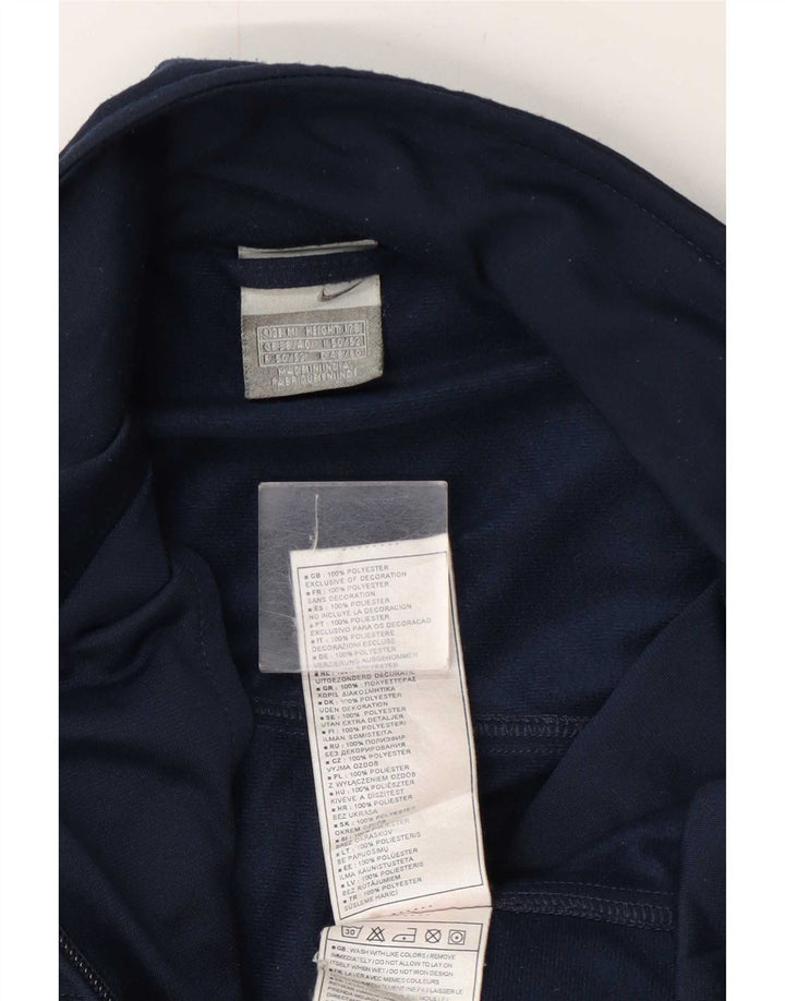 Nike Herren-Trainingsanzug-Oberteiljacke UK 38/40 Mittelmarineblaues Polyester