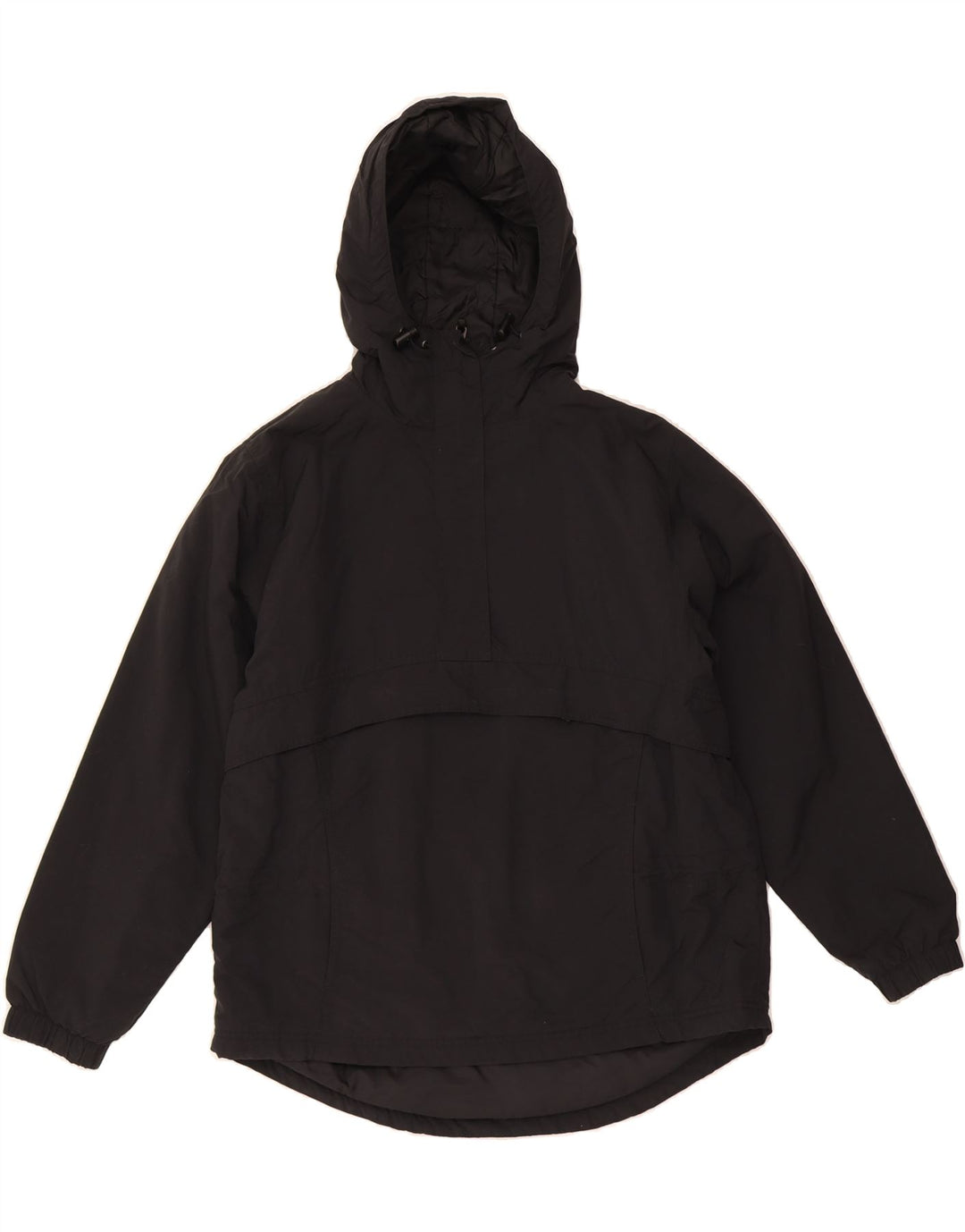 L.L.BEAN Womens Petite Oversized Hooded Anorak Jacket UK 14 Medium Black Vintage L.L.Bean and Second-Hand L.L.Bean from Messina Hembry 