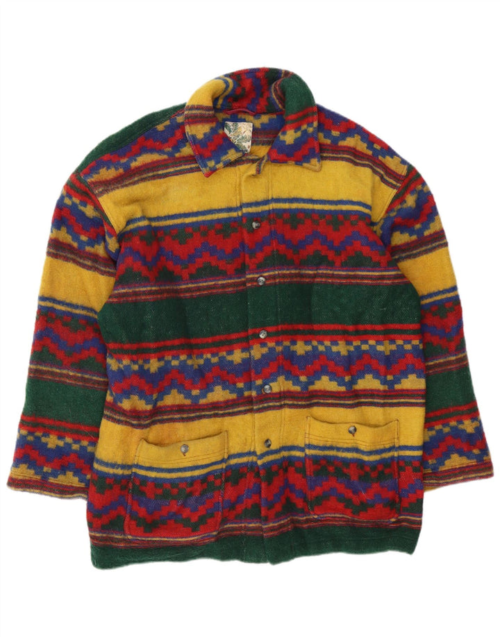Akah Tex Herren-Windbreaker-Mantel UK 39/40 Mittel Mehrfarbig Geometrisch