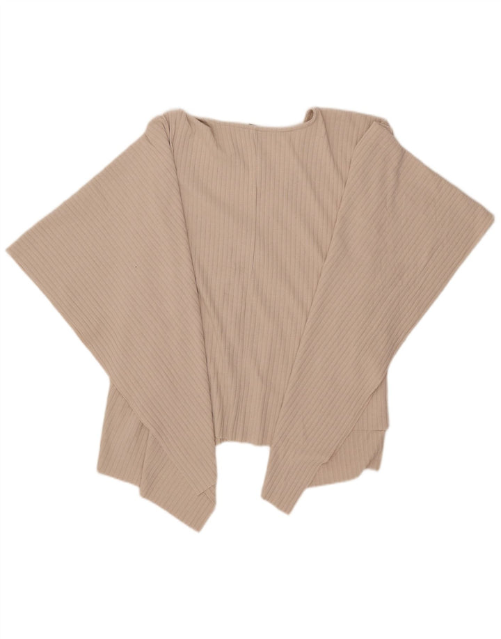 Asymmetrisches Poncho-Blusenoberteil von Zara für Damen, Einheitsgröße, Beige