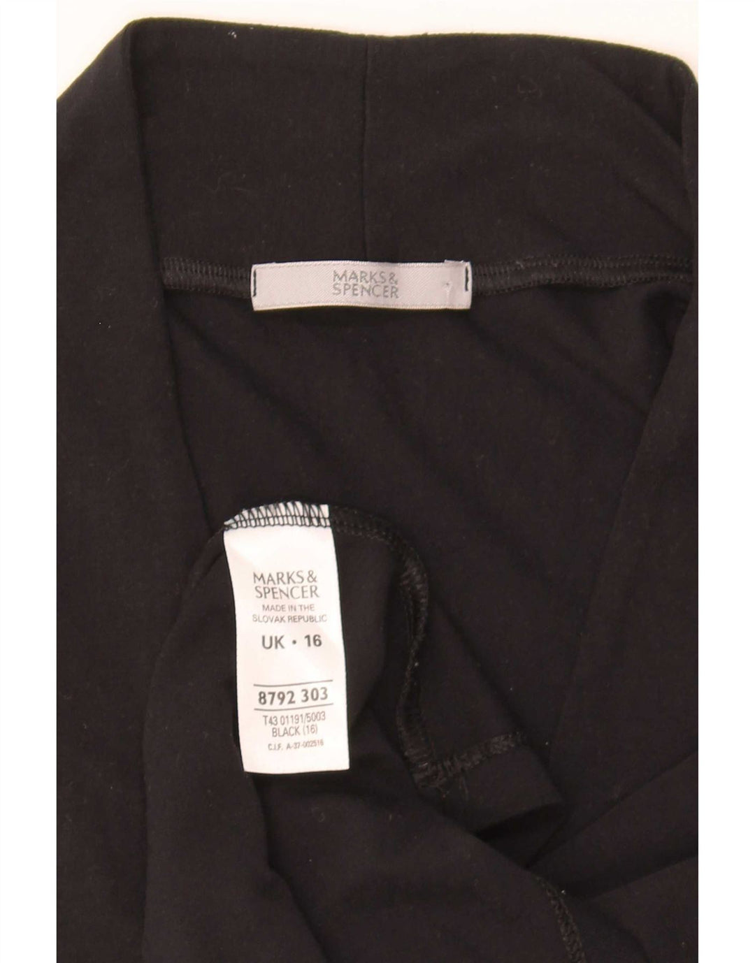 Marks & Spencer Damen Weste Top UK 16 Large Schwarz Viskose