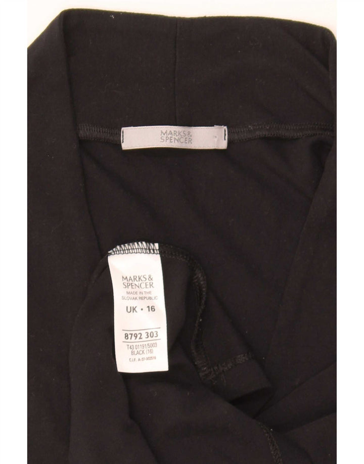Marks & Spencer Damen Weste Top UK 16 Large Schwarz Viskose