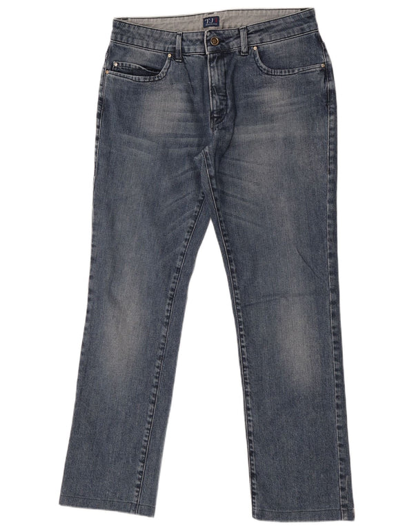 Trussardi Damen Straight Jeans W29 L29 Blaue Baumwolle