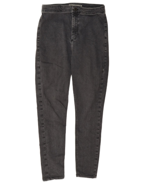 Topshop Damen-Cropped-Jeans W32 L25 Graue Baumwolle