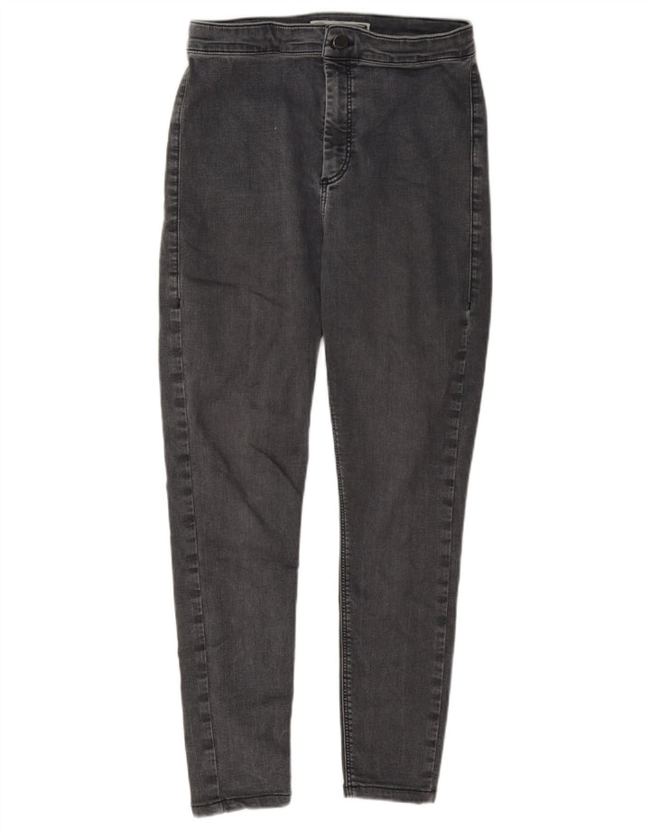 Topshop Damen-Cropped-Jeans W32 L25 Graue Baumwolle