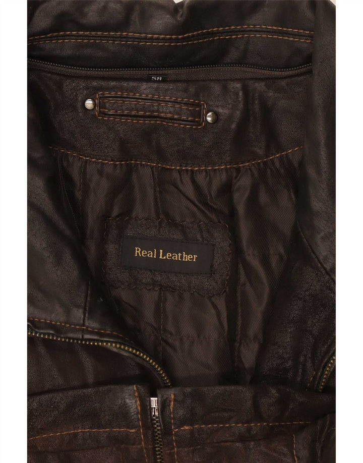 Vintage Herren Lederjacke UK 40 Large Braun