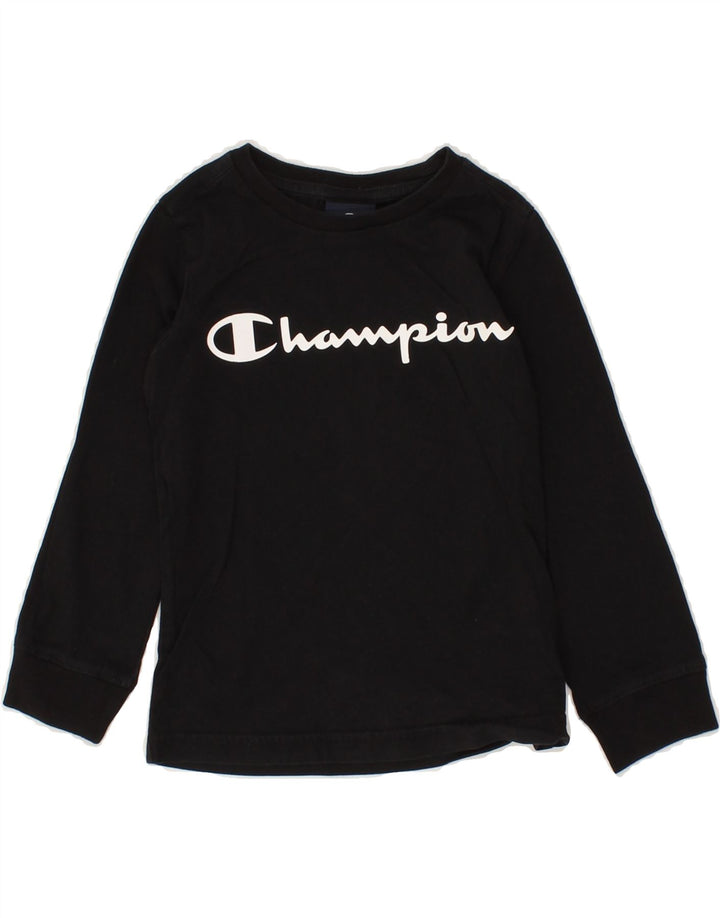 CHAMPION Boys Sweatshirt Jumper 3-4 Years 2XS Black Vintage Champion and Second-Hand Champion from Messina Hembry 
