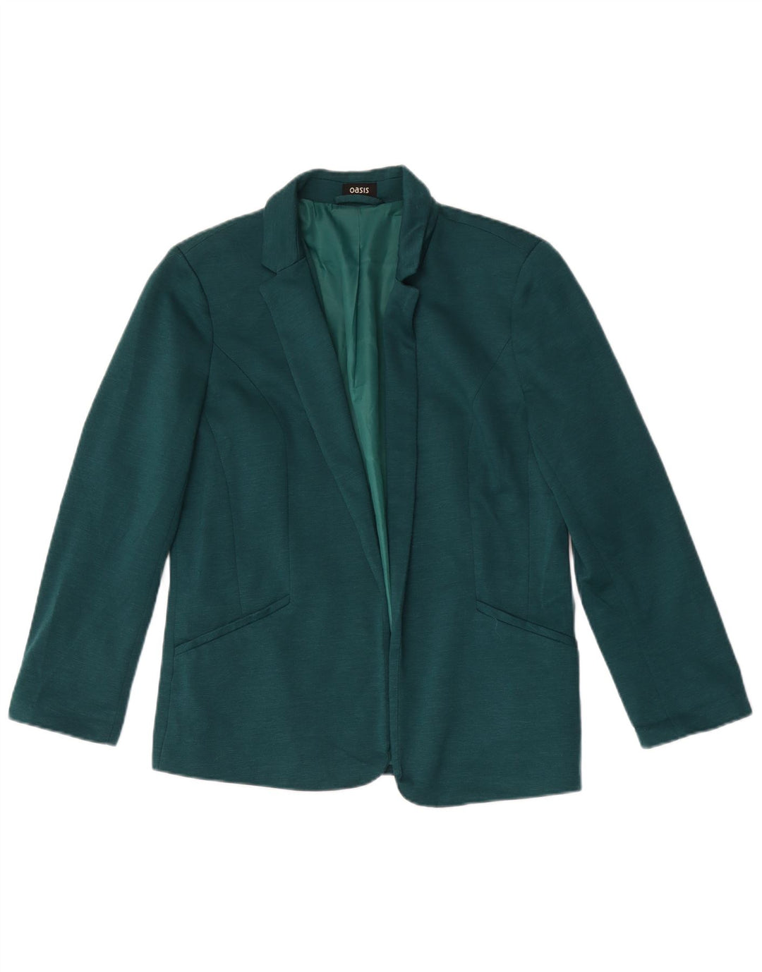 Offene Blazerjacke für Damen von Oasis, UK 12, Mittelgrün, Polyester