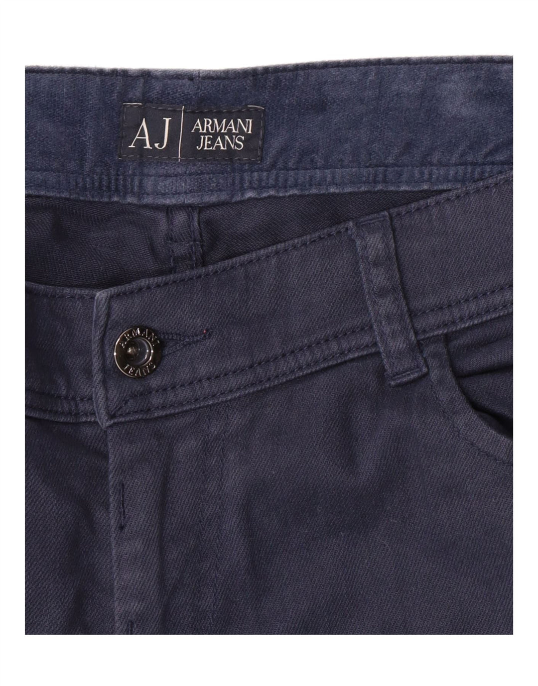 ARMANI Womens Straight Jeans W34 L28 Navy Blue