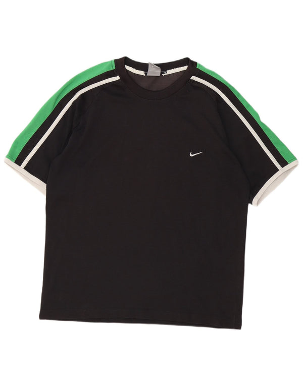 Nike Herren T-Shirt Top UK 42/44 Large Schwarz Colourblock