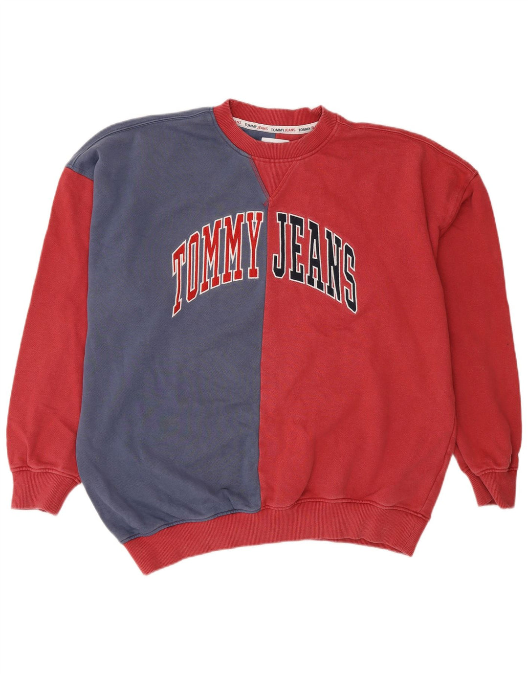 Tommy Hilfiger Herren-Sweatshirt mit Grafik, XL, rot, Colourblock-Baumwolle