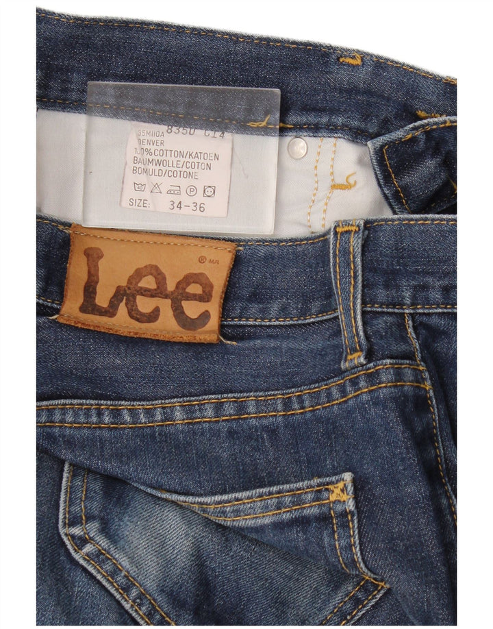 Lee Herren Denver Bootcut Jeans W34 L32 Blaue Baumwolle