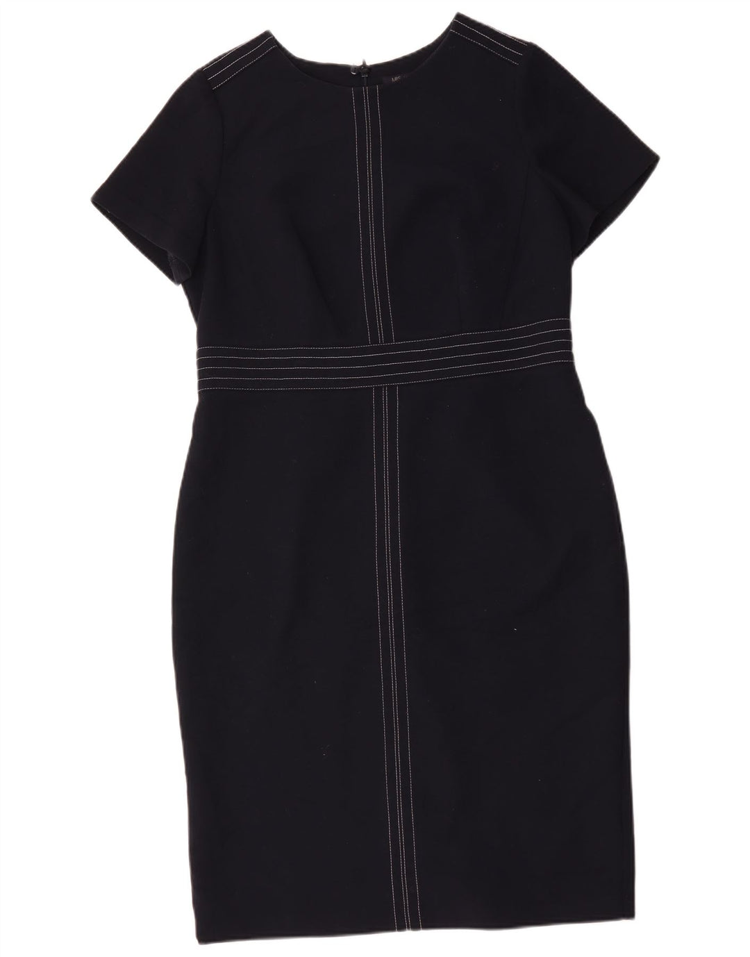 Marks & Spencer Damen Etuikleid UK 16 Large Marineblau Polyester