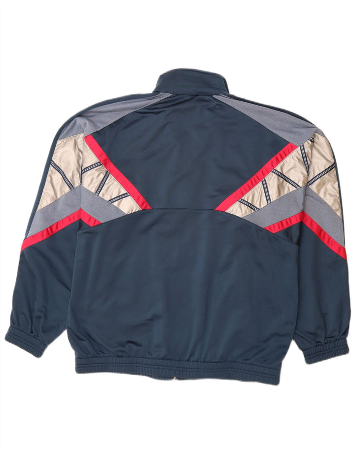 DIADORA Herren-Trainingsanzug-Top-Jacke, UK 42, Größe L, Marineblau, Farbblock