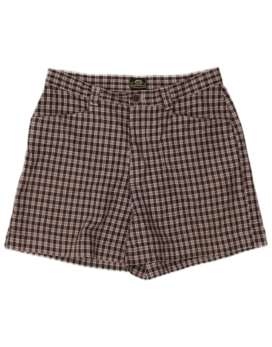 Lee Womens High Rise Casual Shorts US 12 Large W32 Mehrfarbig kariert
