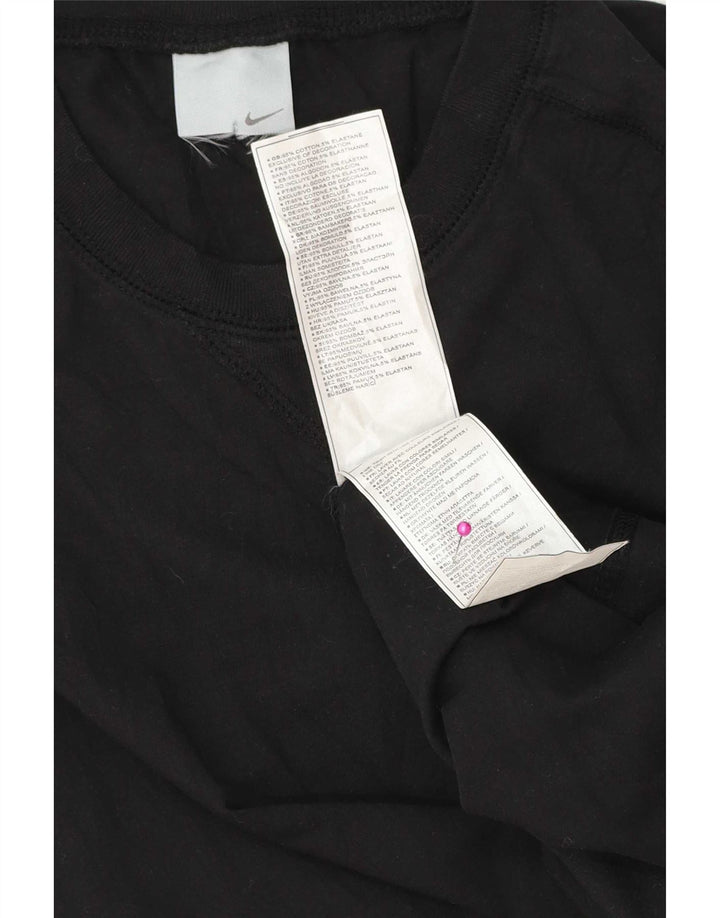 Nike Herren T-Shirt Top Medium Schwarz Baumwolle