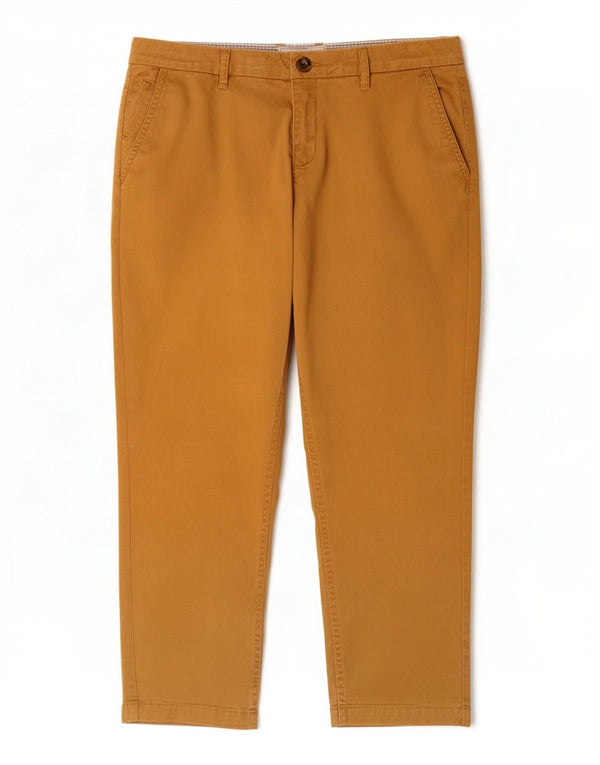 Fat Face Damen Crop Chino Hose UK 12 Medium W32 L24 Beige Baumwolle