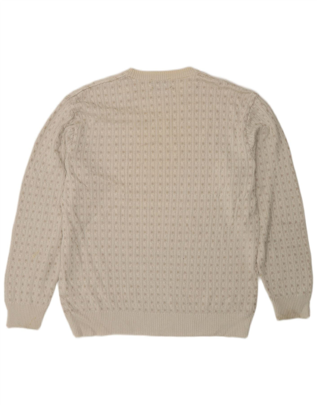 Marks & Spencer Herren-Pullover mit Rundhalsausschnitt, Medium, gebrochenes Weiß, Acryl