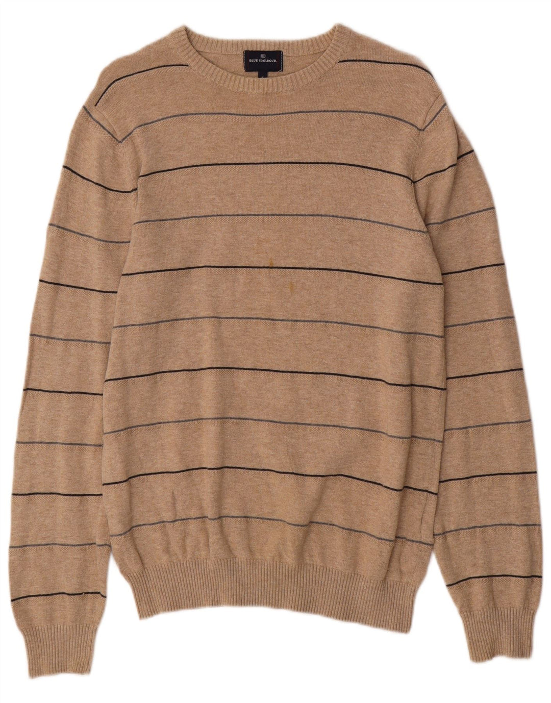 Marks & Spencer Herren Blue Harbor Rundhalspullover Pullover Small Beige