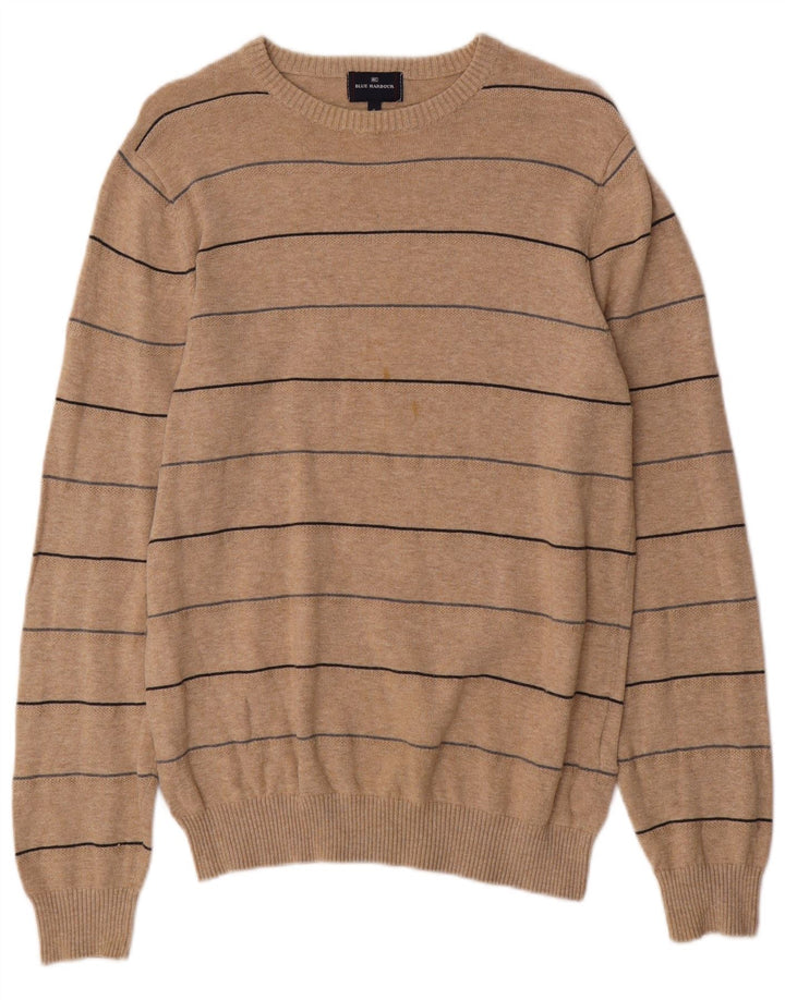 Marks & Spencer Herren Blue Harbor Rundhalspullover Pullover Small Beige