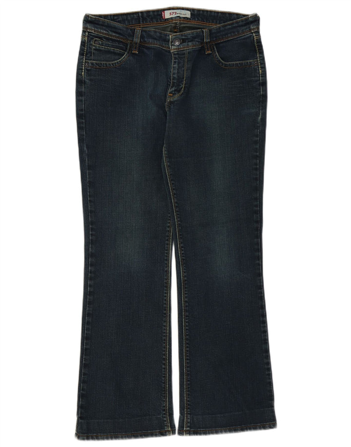LEVI'S Damen 572 Bootcut Jeans W32 L29 Blaue Baumwolle