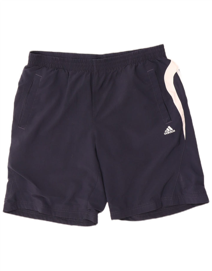 Adidas Herren Climalite Sportshorts, groß, marineblau, Farbblock-Polyester