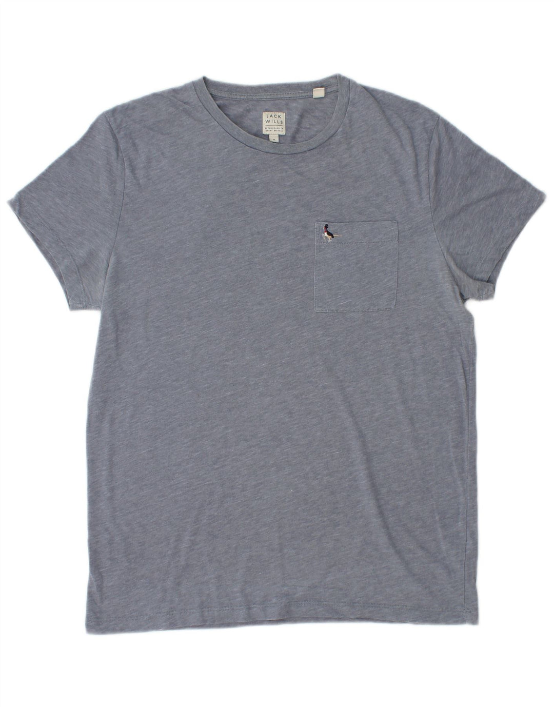 JACK WILLS Herren T-Shirt Top Mittelblau meliert
