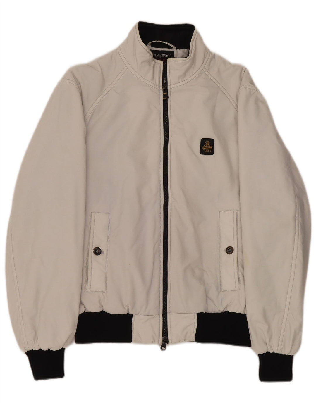 Refrigiwear Herren Bomberjacke UK 38 Medium Off White Colourblock Polyamid