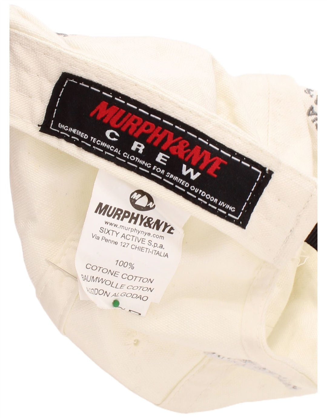 Murphy & Nye Herren-Baseballkappe mit Grafik, Einheitsgröße, weiße Baumwolle