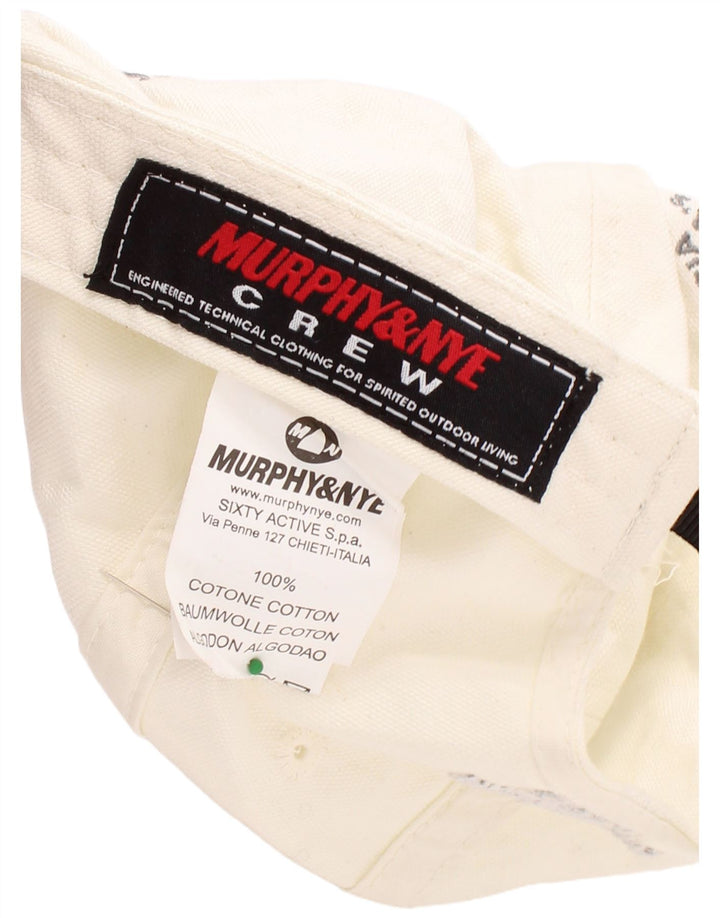 Murphy & Nye Herren-Baseballkappe mit Grafik, Einheitsgröße, weiße Baumwolle