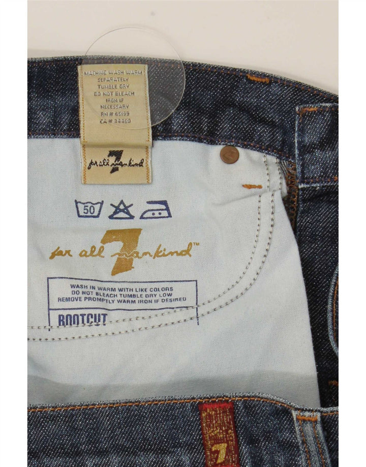 7 For All Mankind Damen Bootcut-Jeans W29 L32 Blaue Baumwolle
