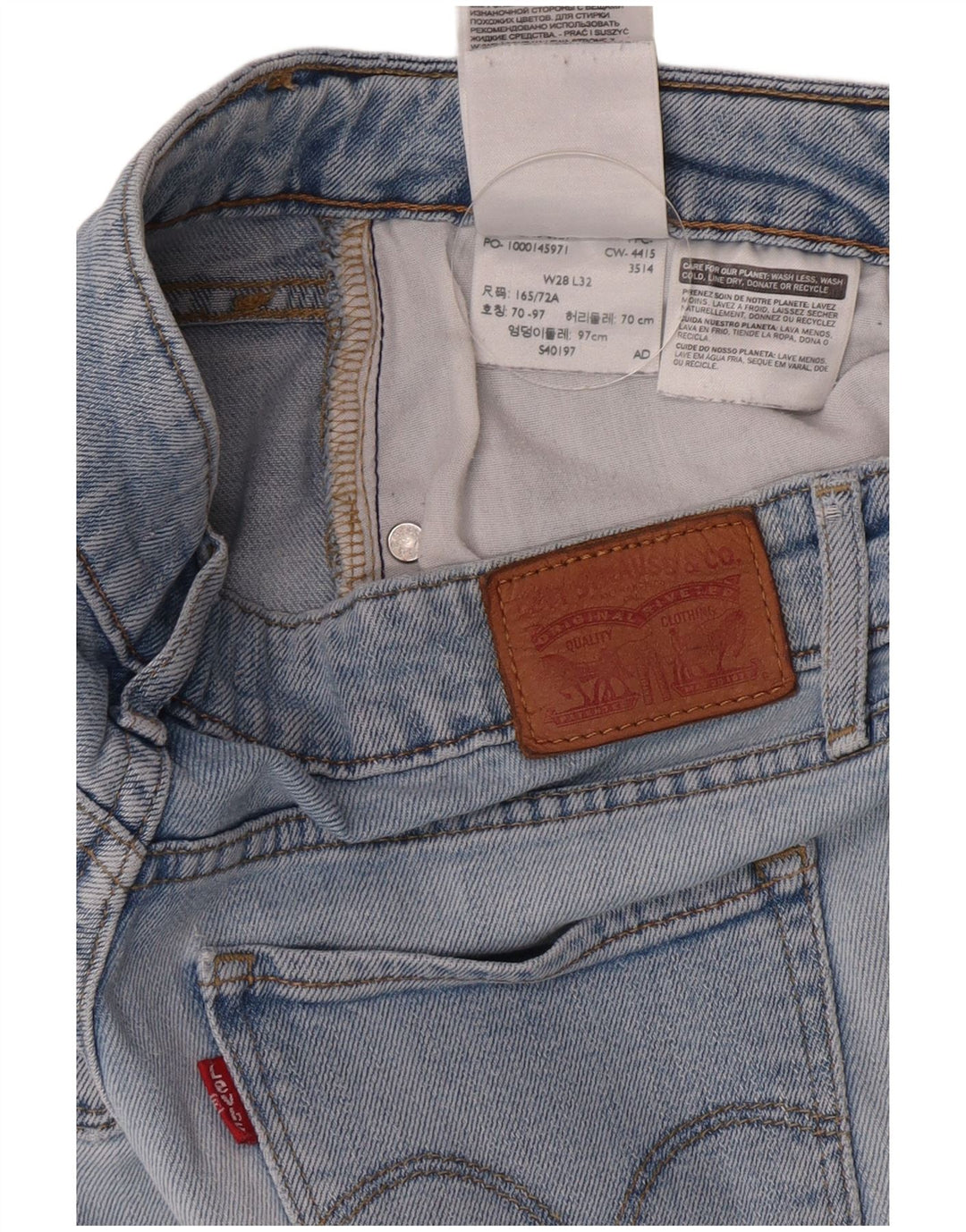 LEVI'S Damen 715 Bootcut Jeans W28 L30 Blaue Baumwolle