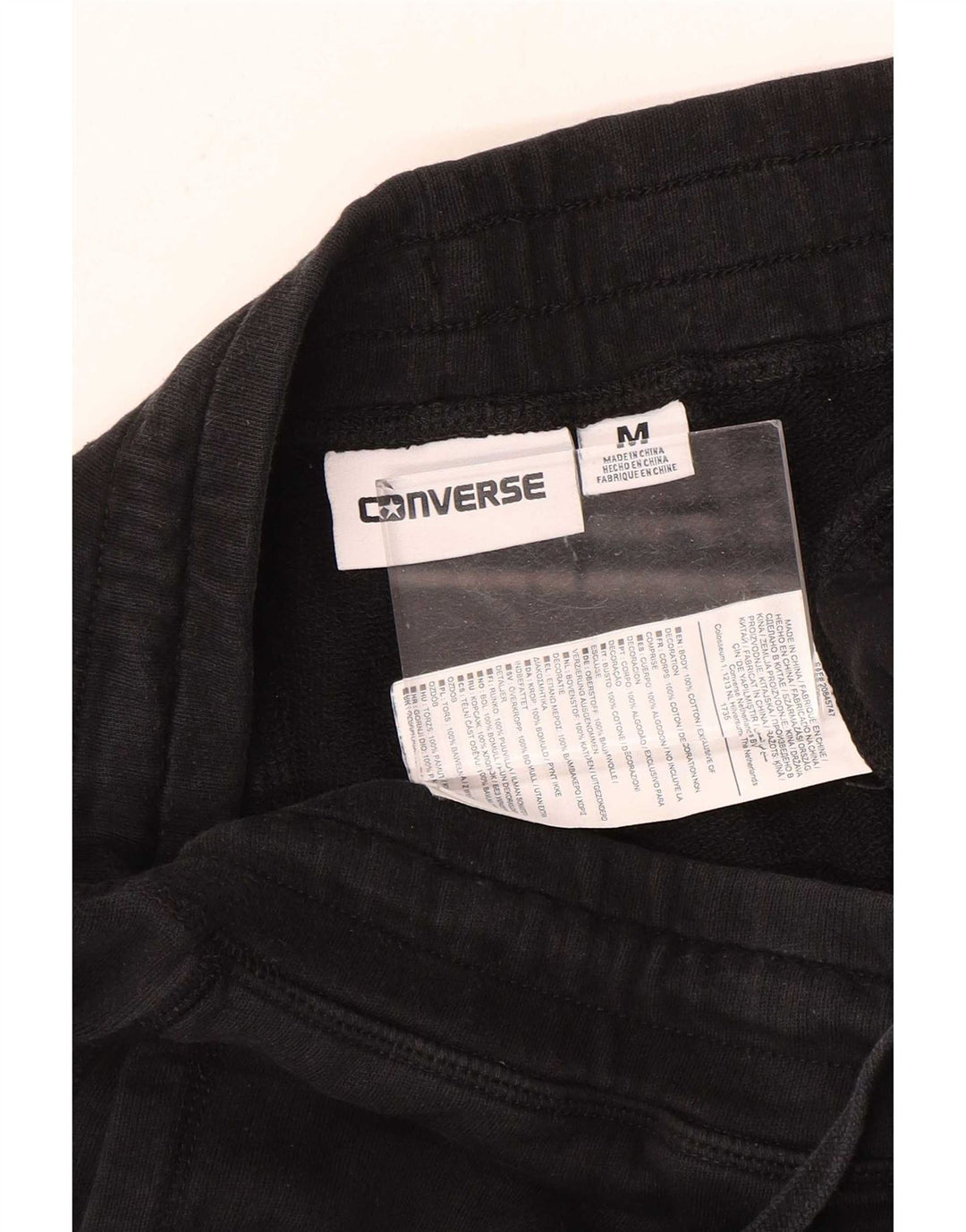 Converse Herren-Trainingshose mit Grafik, mittelschwarz, Baumwolle